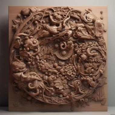 Patterns and decorations stl Cosmocomoidea atriclava 2 3d model