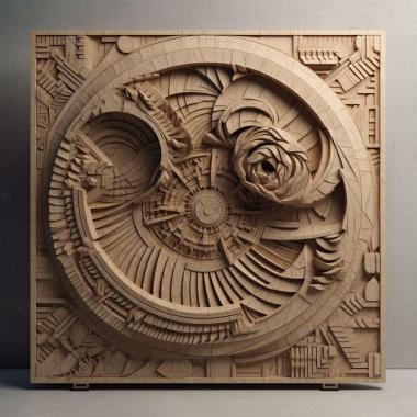 Patterns and decorations stl Kenzo Tange 1 3d model