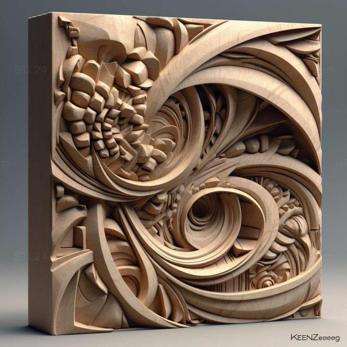 Patterns and decorations (stl Kenzo Tange 3, PATTERN_1987) 3D models for cnc