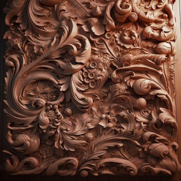 Patterns and decorations (stl background painting 3, PATTERN_199) 3D models for cnc