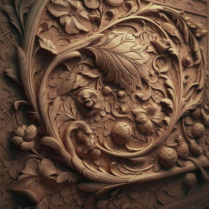 Patterns and decorations (stl photorealistic intricate 1, PATTERN_2009) 3D models for cnc