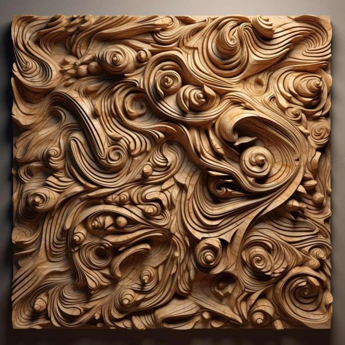 Patterns and decorations (stl abstract art 1, PATTERN_2037) 3D models for cnc