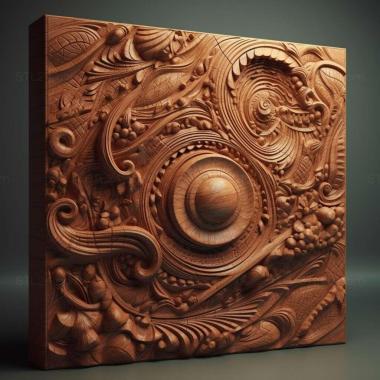 Patterns and decorations stl abstract art 4 3d model