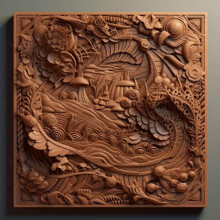Patterns and decorations (stl Chimaeridris 1, PATTERN_2041) 3D models for cnc