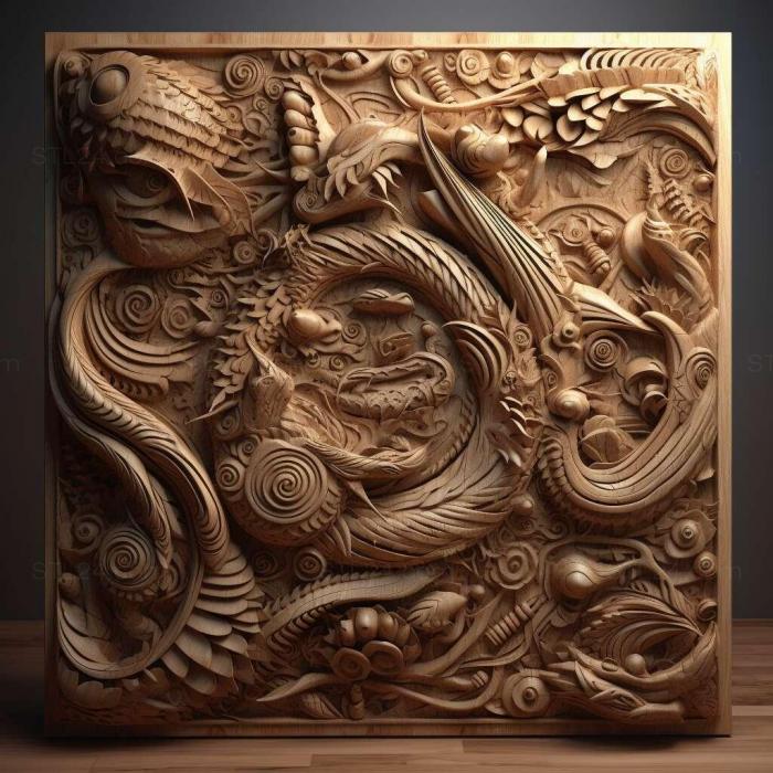 Patterns and decorations (stl Chimaeridris 2, PATTERN_2042) 3D models for cnc
