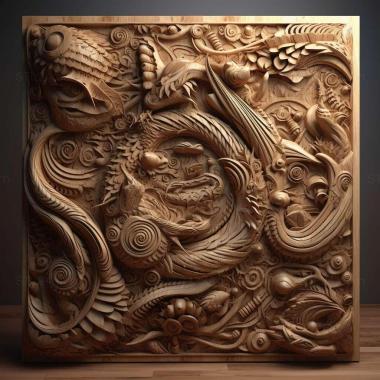 Patterns and decorations stl Chimaeridris 2 3d model