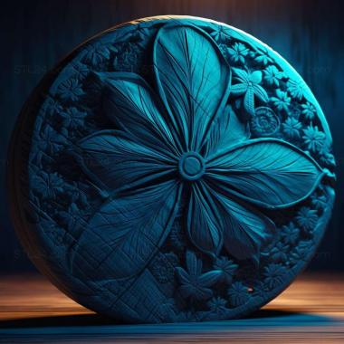 Patterns and decorations stl glowing blue 3 3d model