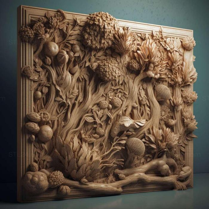 Patterns and decorations (stl Hydromedion sparsutum 1, PATTERN_2065) 3D models for cnc
