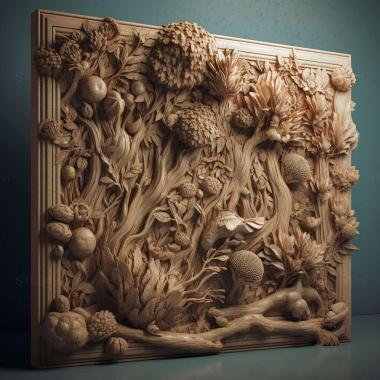 Patterns and decorations stl Hydromedion sparsutum 1 3d model