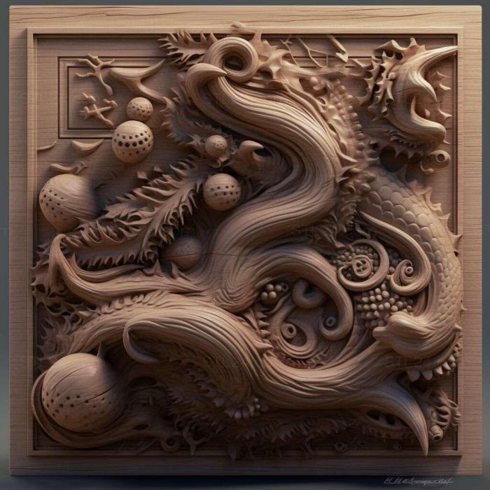 Patterns and decorations (stl Leptometriella 1, PATTERN_2081) 3D models for cnc