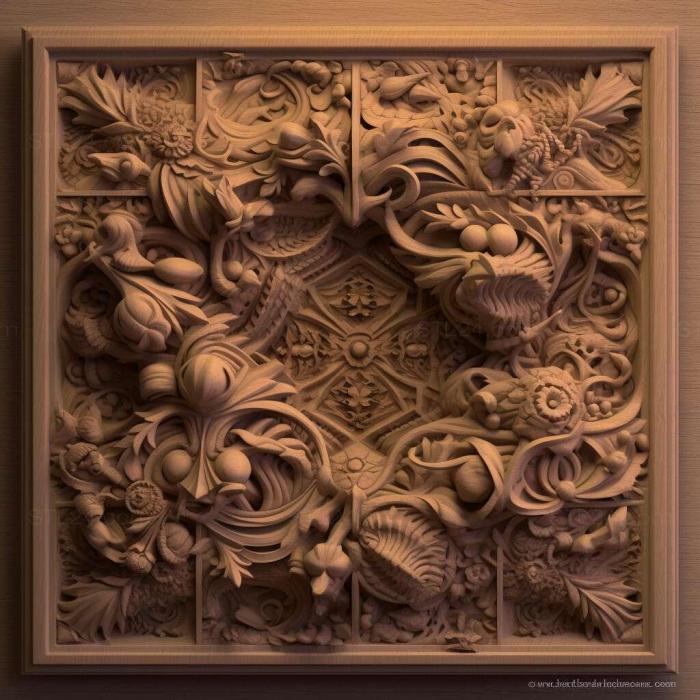 Patterns and decorations (stl Phoboscincus 1, PATTERN_2105) 3D models for cnc