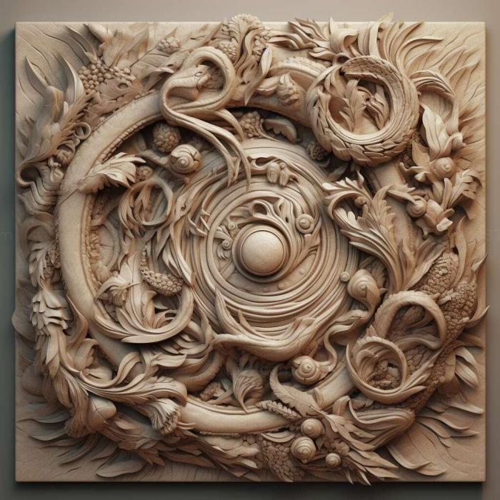 Patterns and decorations (Collyris colossea 4, PATTERN_2140) 3D models for cnc