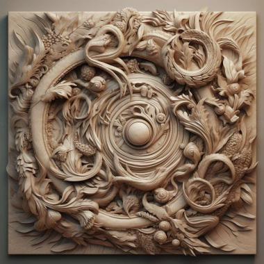 Patterns and decorations Collyris colossea 4 3d model