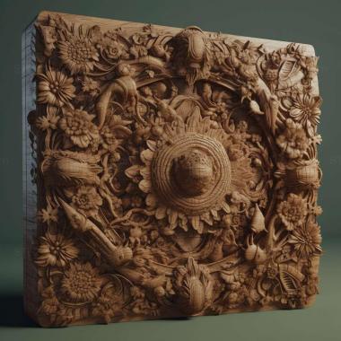 Patterns and decorations stl Ferganoxyela destructa 3 3d model