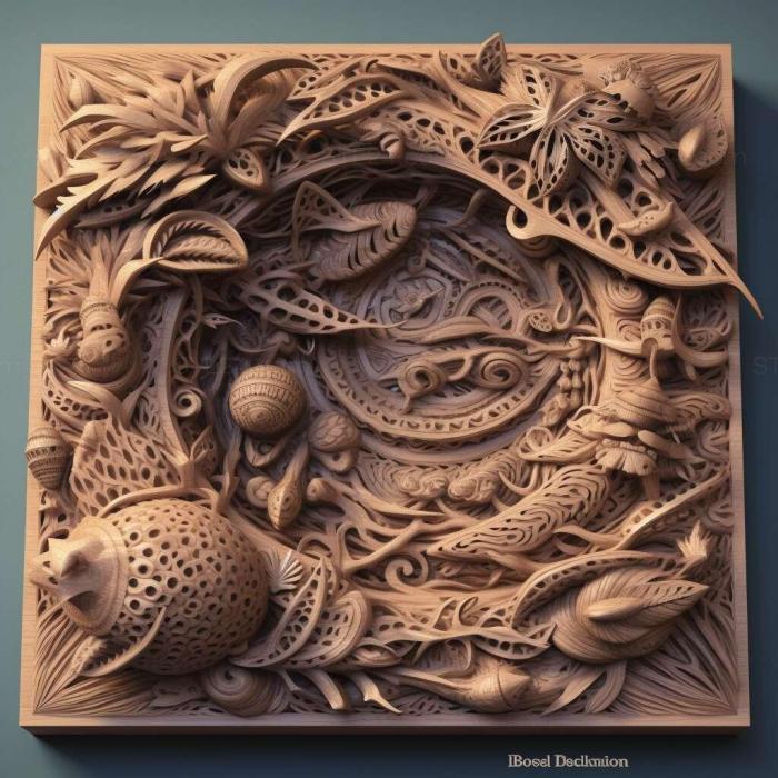 Patterns and decorations (stl Daptonema setosum 3, PATTERN_2179) 3D models for cnc