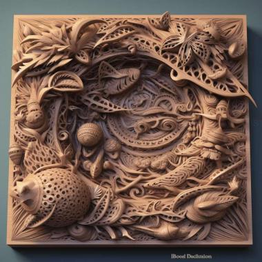 Patterns and decorations stl Daptonema setosum 3 3d model