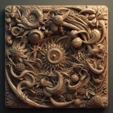 Patterns and decorations stl Daptonema setosum 4 3d model