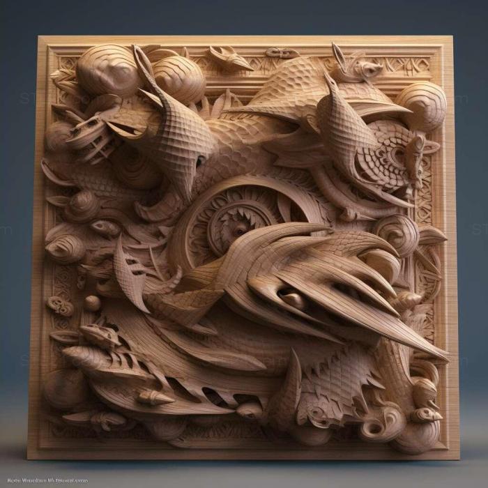 Patterns and decorations (stl Dioctophymatida 3, PATTERN_219) 3D models for cnc