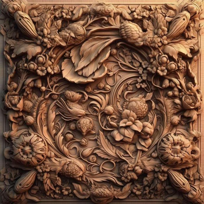 Patterns and decorations (stl high texture 2, PATTERN_2214) 3D models for cnc