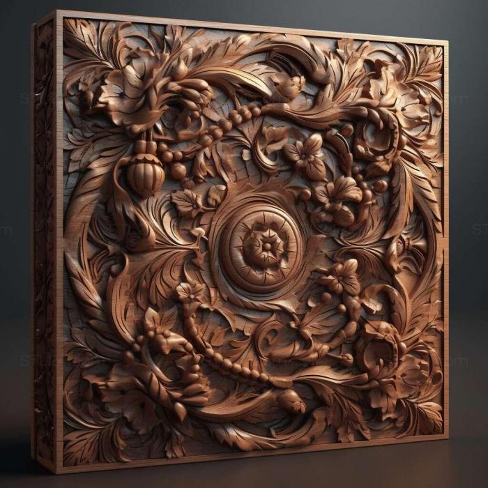 Patterns and decorations (stl high texture 3, PATTERN_2215) 3D models for cnc