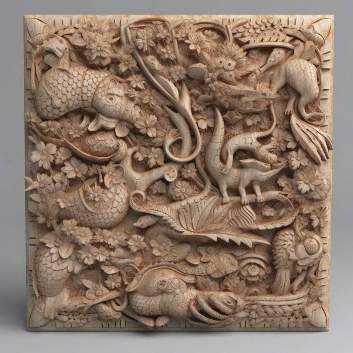 Patterns and decorations (stl Piezobarra brevisensoriata 2, PATTERN_2258) 3D models for cnc