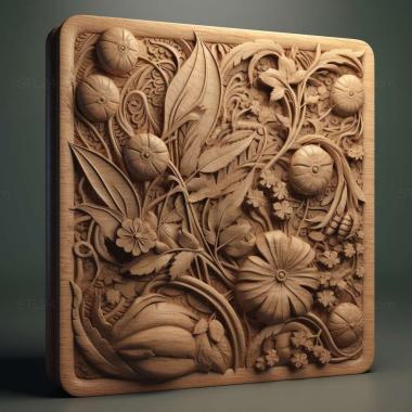 Patterns and decorations stl Piezobarra brevisensoriata 4 3d model
