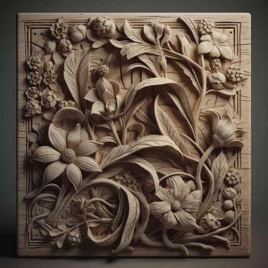 Patterns and decorations stl Floriscolia relicta 4 3d model