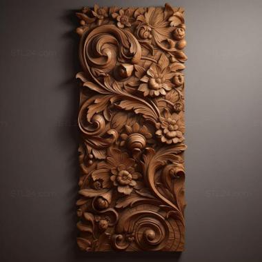 Patterns and decorations stl scroll painting 1 3d model