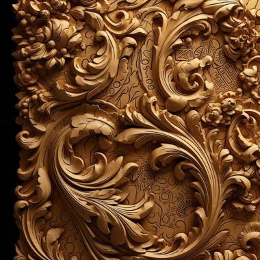 Patterns and decorations stl scroll painting 2 3d model