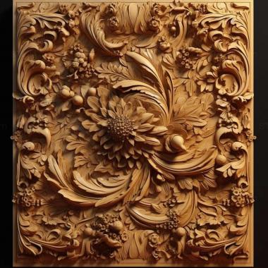 Patterns and decorations stl scroll painting 3 3d model