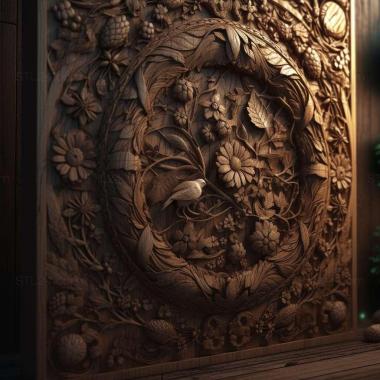 Patterns and decorations stl Rendered in Cinema4D 2 3d model
