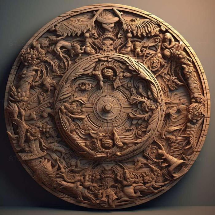 Patterns and decorations (stl Rendered in Cinema4D 4, PATTERN_232) 3D models for cnc