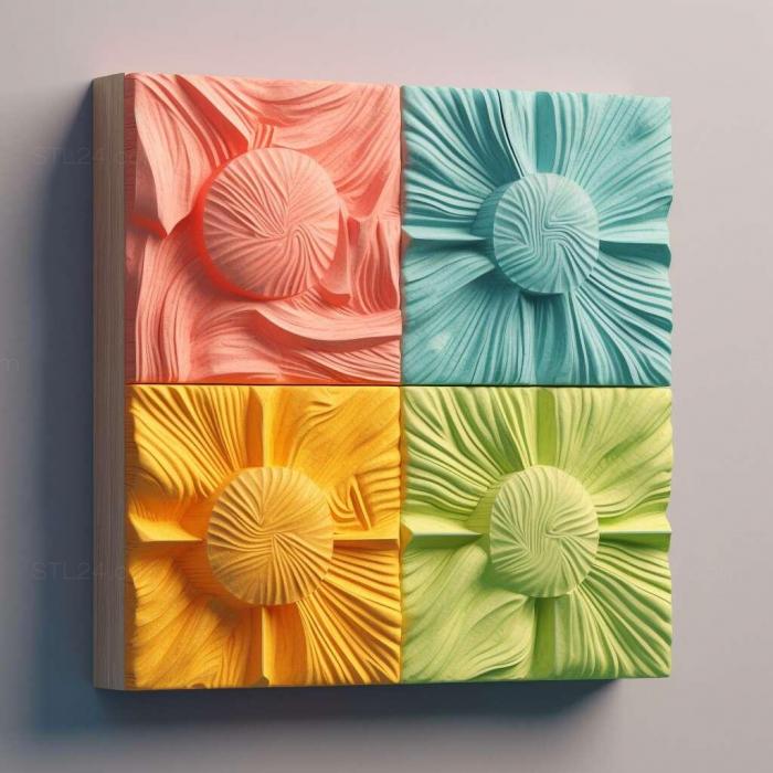 Patterns and decorations (stl bright pastel colors 3, PATTERN_2331) 3D models for cnc