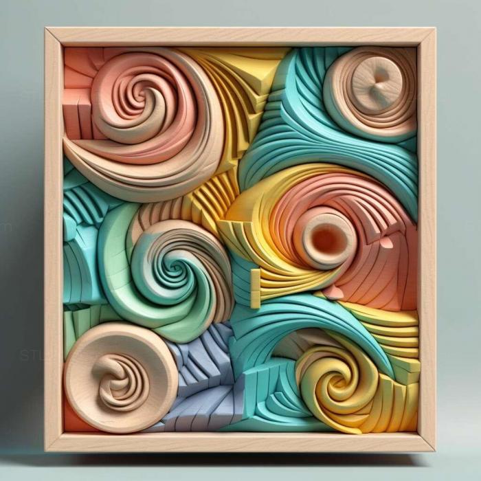 Patterns and decorations (stl bright pastel colors 4, PATTERN_2332) 3D models for cnc