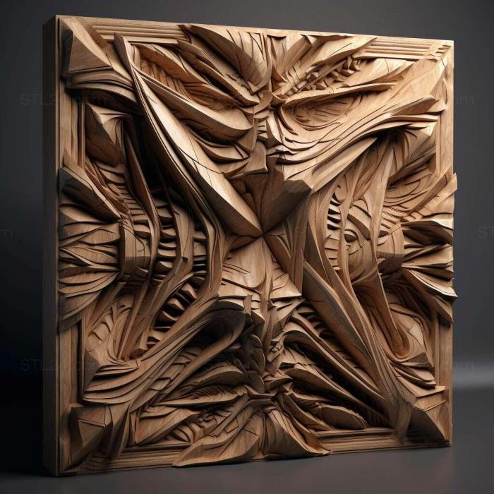 Patterns and decorations (stl Rhadinoscelidia delta 4, PATTERN_2340) 3D models for cnc
