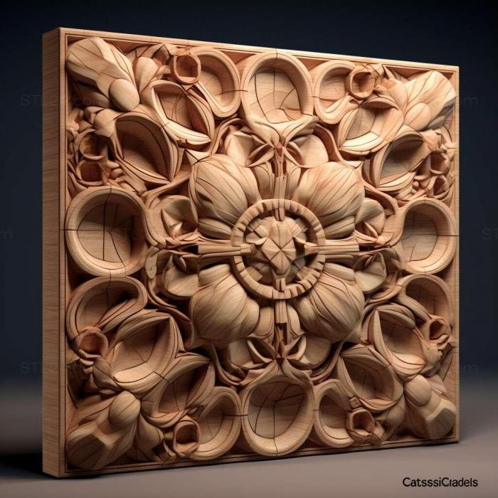 Patterns and decorations (stl Cassis tessellata 2, PATTERN_2346) 3D models for cnc