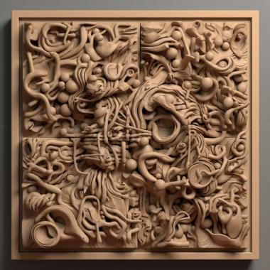 Patterns and decorations st Neoplasticism 4 3d model