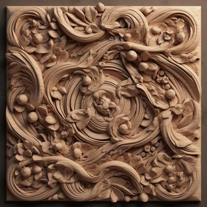 Patterns and decorations (stl Decimiana tessellata 3, PATTERN_2427) 3D models for cnc