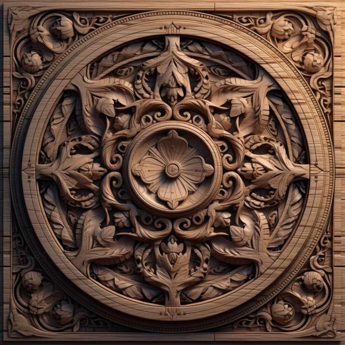 Patterns and decorations (stl perfect symmetry 1, PATTERN_2457) 3D models for cnc