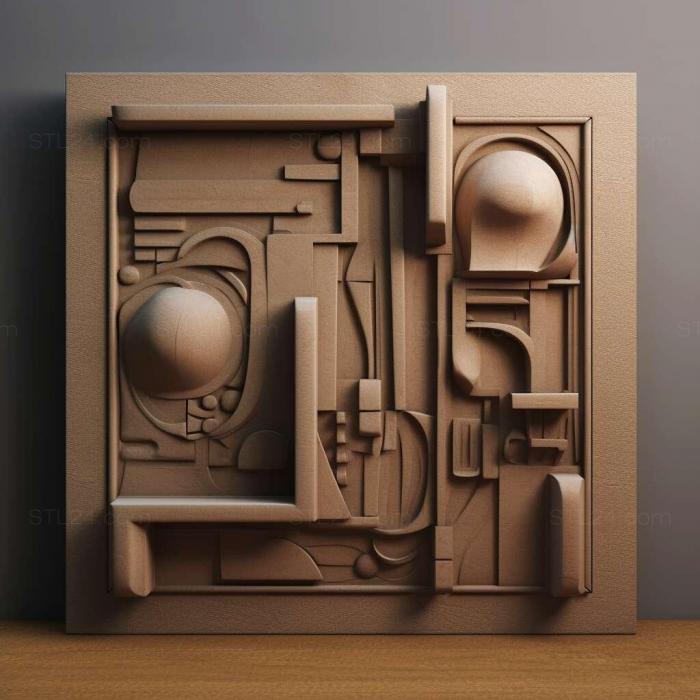 Patterns and decorations (Le Corbusier architect 3, PATTERN_247) 3D models for cnc