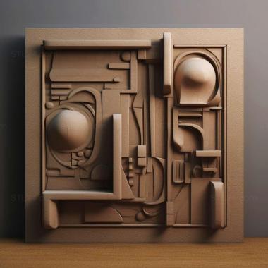 Patterns and decorations Le Corbusier architect 3 3d model
