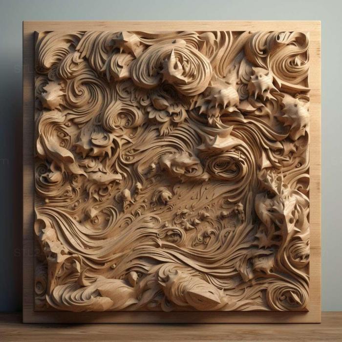 Patterns and decorations (stl Hydrochasma patens 3, PATTERN_2487) 3D models for cnc