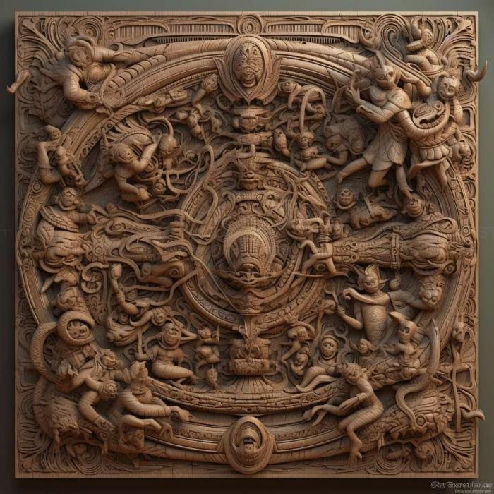 Patterns and decorations (stl Bamarosis fouquei 1, PATTERN_2493) 3D models for cnc