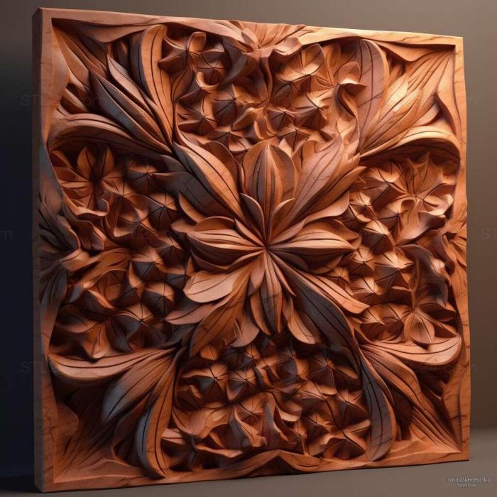 Patterns and decorations (stl Leucotrichia rhomba 3, PATTERN_2499) 3D models for cnc
