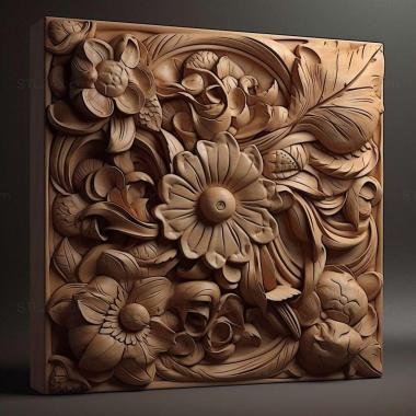 Patterns and decorations stl Salcedia utetea 1 3d model
