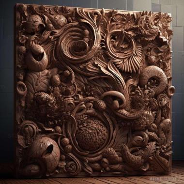 Patterns and decorations stl Salcedia utetea 2 3d model