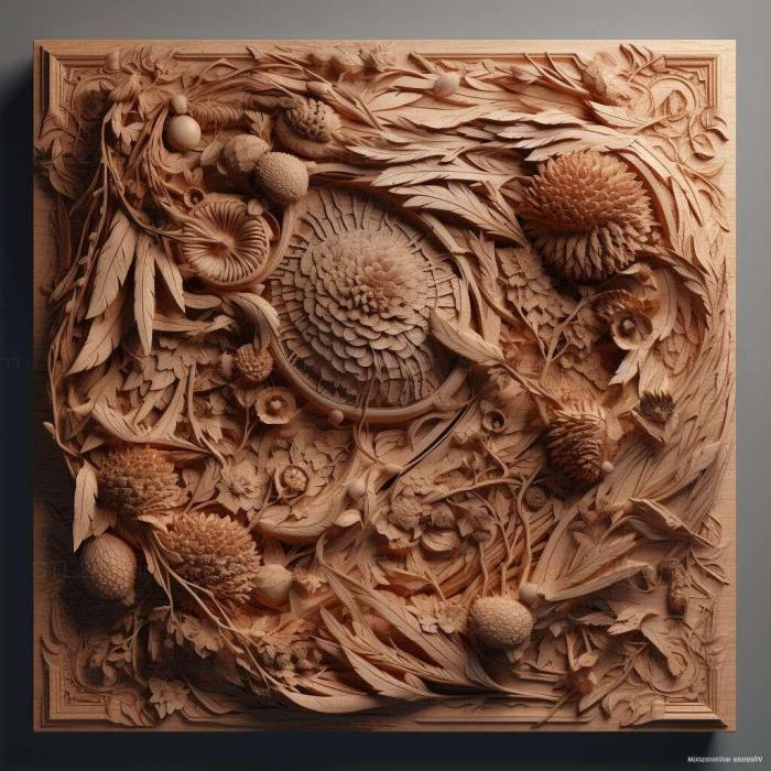 Patterns and decorations (stl Hydrochasma viridum 3, PATTERN_2535) 3D models for cnc