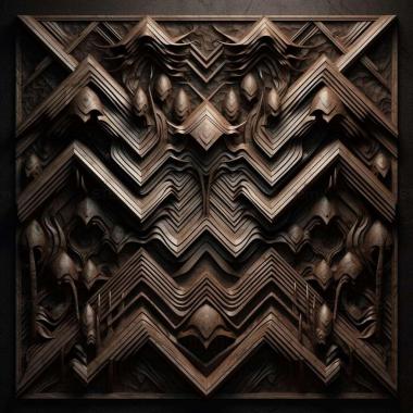 Patterns and decorations stl black lodge 1 3d model
