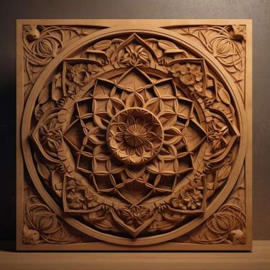 Patterns and decorations stl sacred geometry 1 3d model