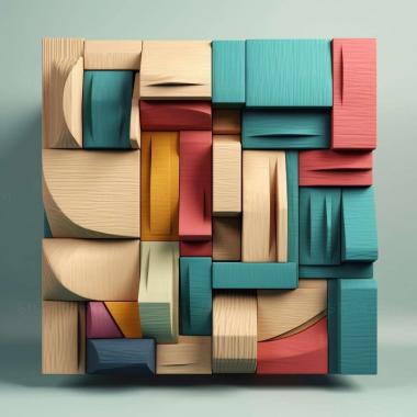 Patterns and decorations stl Colorblocked 3 3d model